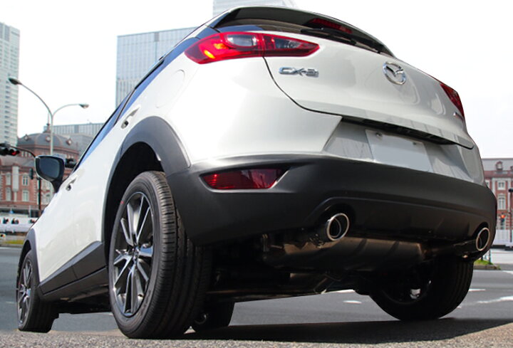 楽天市場】【予約】CX-3 マフラーカッター シルバーカラー スラッシュ 
