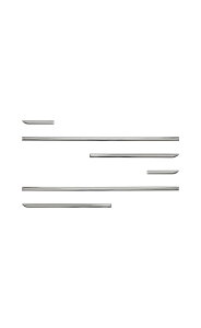 CX-60 サイドドア ガーニッシュ 左右セット 6P 選べる2カラー 鏡面仕上げ スモークシルバー カスタム パーツ ドレスアップ アクセサリー パネル ドアノブ 外装 社外