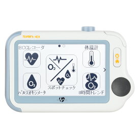 三栄メディシス 音声案内付き携帯型心電計 チェックミープロBアドバンス パルスオキシメーター SpO2 血中酸素 血中酸素飽和濃度 非接触体温計 体温計 心電図 家庭用心電計 保険適用 心電図計 ポータブル心電計 心電計携帯型 心電計 医療機器認証