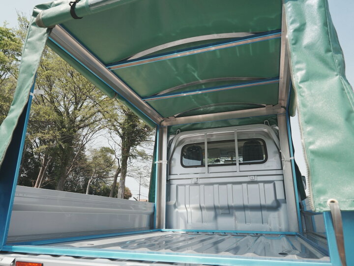 楽天市場】「RV-2」 軽トラック荷台用 フレーム ＆三開放幌 軽トラ幌 