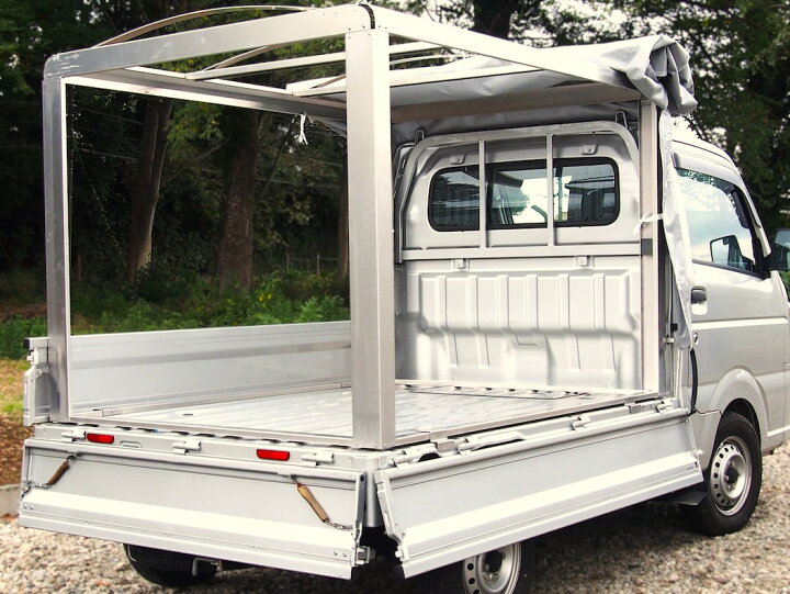 楽天市場】「RV-2」 軽トラック荷台用 フレーム ＆三開放幌セット 