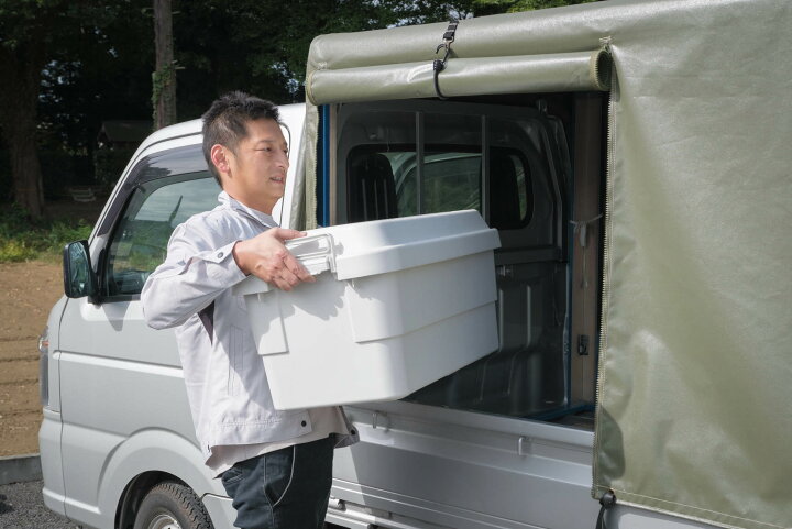 楽天市場】「RV-2」 軽トラック荷台用 フレーム ＆三開放幌 軽トラ幌 