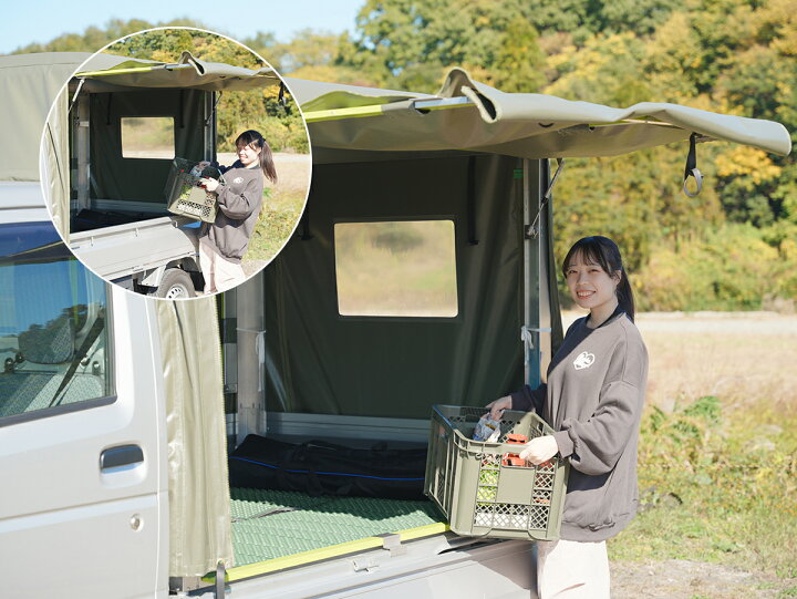 楽天市場】「RV-1」 軽トラック荷台用フレーム＆三開放幌セット 軽 