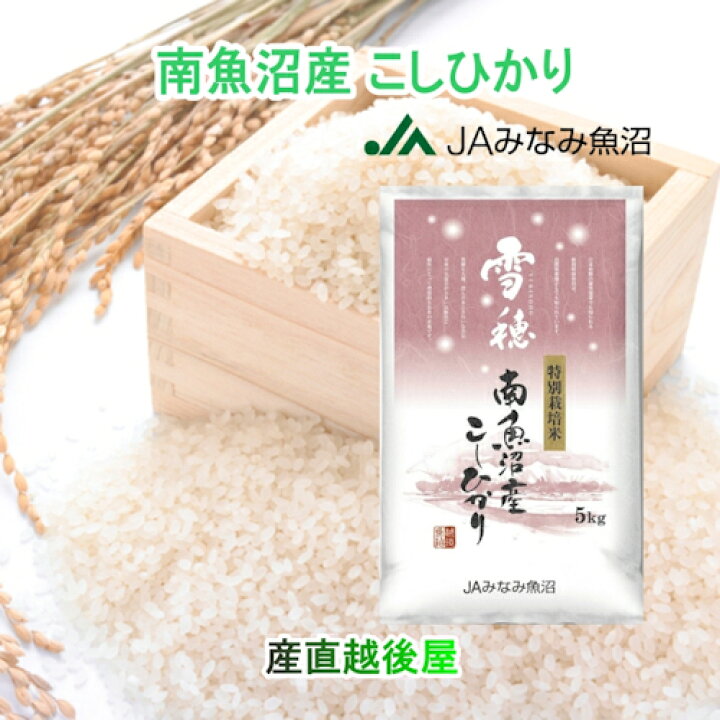 楽天市場】令和6年産 南魚沼産 コシヒカリ5kg 雪穂 新潟県 南魚沼 JA 