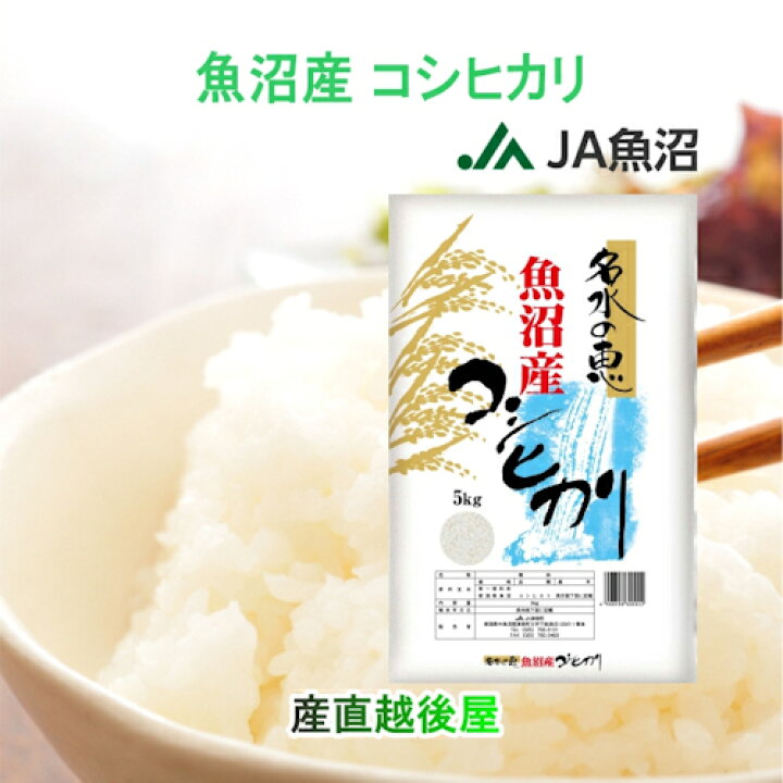 楽天市場】令和6年産 こしひかり 魚沼産 新潟県 特A地区 中魚沼 JA  