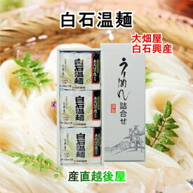 白石温麺 宮城県白石市 大畑屋 白石興産 白石温麺 あおばの恋詰合せ 白石温麺100g 9束 ギフト箱 奥州白石温麺組合推奨品 送料無料【素麺 温麺 ギフト グルメ】