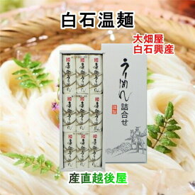 白石温麺 宮城県白石市 大畑屋 白石興産 白石温麺 手綯温麺詰合せ 白石温麺90g 9束 ギフト箱 奥州白石温麺組合推奨品 送料無料【素麺 温麺 ギフト グルメ】