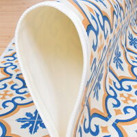 拭ける撥水トイレマット60cm×60cm【モロッコ柄】耳長ロングオシャレ清潔抗菌防カビ防炎日本製滑り止め日時指定はご注文日から7日以降より可能