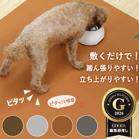 老犬 滑り止め 踏ん張り シート 「コンフィ・マルチシート」 日本製 フリーカット シニア犬 老猫 介護 犬 猫 ペット 防滑 マット 大型犬 中型犬 小型犬 高齢犬 薄型 極薄 薄め 防水 洗える フローリング リビング 玄関 スロープ 床 ブラウン グレー キャメル