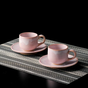 <萩焼>モモイロペア珈琲 GP7-18P人気 おすすめ 食品 陶器 和陶器 テーブルウェア 和皿 ※こちらの商品は、メーカーおよび委託倉庫からの発送です。