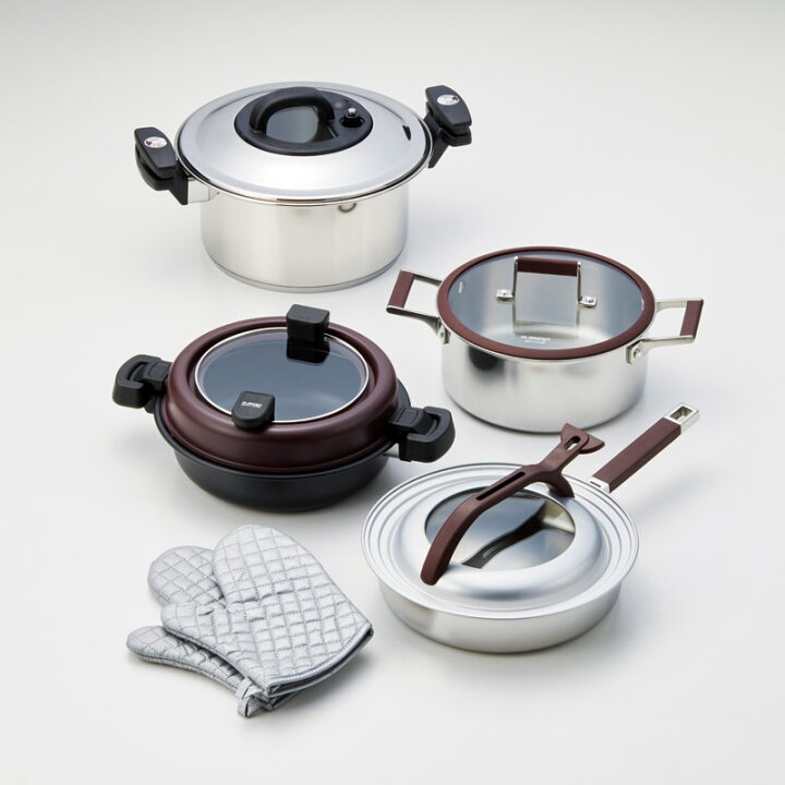 楽天市場】＜m.design＞調圧鍋6点セット LA50B-SET人気 おすすめ 
