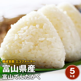 令和7年産 　頼成営農富山県産てんたかく 5kg【送料無料】　ふっくら つやつややわらかお米※北海道、沖縄及び離島は別途発送料金が発生します