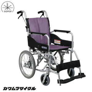 (カワムラサイクル) 標準型 車椅子 介助式 STAYER ステイヤー SY16-40 (42) SB No.112 フジレザー(ビニールレザー) ノーパンクタイヤ仕様 介助ブレーキ有り 折りたたみ可能 座幅 40cm 42cm 耐荷重100kg