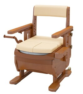 (アロン化成) 安寿 家具調トイレ セレクトR はねあげ 533-866 ソフト便座 ポータブルトイレ