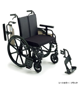 (ミキ) 車椅子 ビッグサイズ KJP-4 自走式 ワイドサイズ 多機能タイプ ノーパンクタイヤ仕様 折りたたみ 座クッション付 肘掛跳ね上げ 脚部スイングアウト 耐荷重130kg 座幅45cm MiKi
