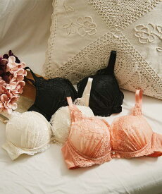 【northerly】【northerly bra フィットシリーズ 谷間メイク】　カシュクールレースモールド　ブラジャー＆ショーツSet　B～Fカップ