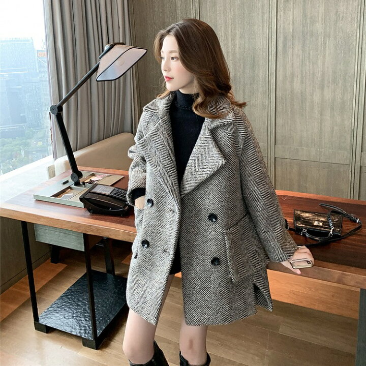 楽天市場】レディースコート グレンチェック コート チェスター  