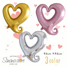 ハート オープンハート バルーン ベビーシャワージェンダーリビール 赤ちゃん 風船 女の子 BABYシャワー ベビーシャワー 性別発表 お祝い アルミ風船 パーティー 記念日 出産 誕生日 結婚式 二次会