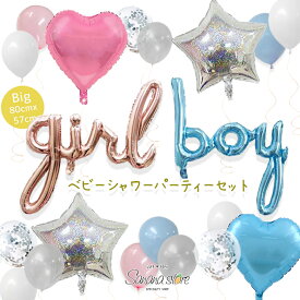 ベビーシャワー ジェンダーリビール 風船 大きい 性別 発表 サプライズ 性別報告 赤ちゃん プレママ 飾り 女の子 男の子 ベビー GIRL BOY ベビーシャワー お祝い パーティー 記念日 誕生日 出産 インスタ