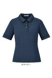 AD8806　ポロニット　S322シリーズ　Tiny Gingham Knit　涼しい　事務服　オフィス　大きいサイズ　小さいサイズ5号〜21号　ボンマックス【会社制服Sanapparel】