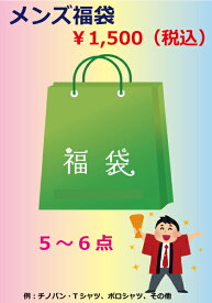 【福袋】メンズ福袋　5〜6点　例：シャツ・Tシャツ・ポロシャツ・ドライパンツ等（春夏物メインです）　返品交換不可　S〜4L【会社制服Sanapparel】※お一人様2点まで