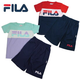 Tスーツ 上下セット フィラ《FILA》女の子 Tシャツ　短パン　ジュニア　セットアップ トレーニングウエア半袖Tシャツ・ハーフパンツ 女児 ジュニア上下セット　J2414