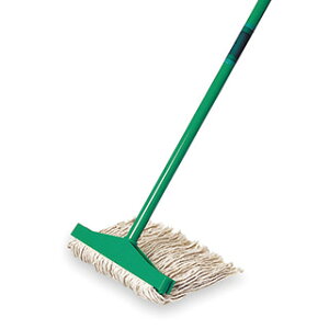 水拭きモップ 綿100% 定番 床掃除 清掃 業務用 プロ仕様 施設 学校 オフィス 店舗 ビルメン 吸水性 丈夫 清潔 操作性抜群 便利 高品質 衛生的 昔ながらの 清掃 高耐久 長持ち テラモト グリーン