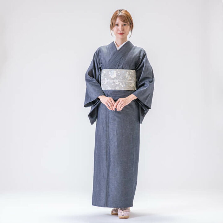 楽天市場】【さんび】 デニム着物 洗える 着物 きもの 単衣 デニム 