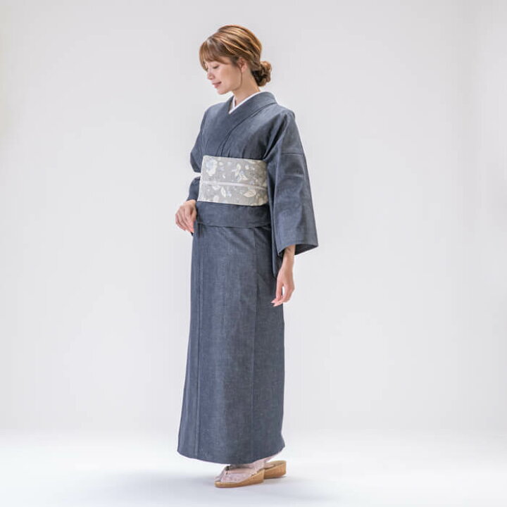 楽天市場】【さんび】 デニム着物 洗える 着物 きもの 単衣 デニム 