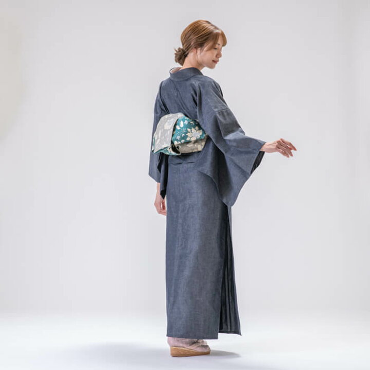 楽天市場】【さんび】 デニム着物 洗える 着物 きもの 単衣 デニム 
