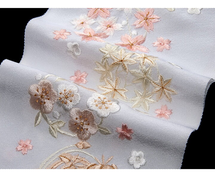 楽天市場】【ポイント5倍 クーポン発行】正絹半衿 花丸 紅葉 刺繍半衿 