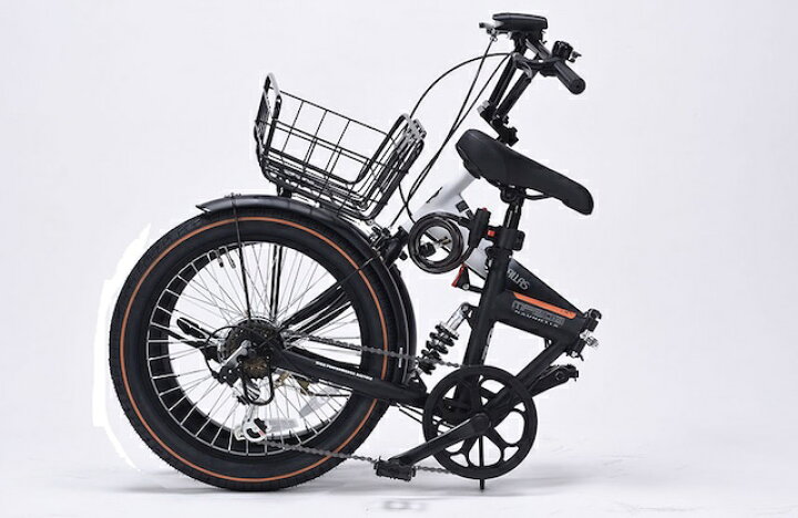 楽天市場】バスケット付き太いタイヤ折り畳み自転車 20インチセミ 