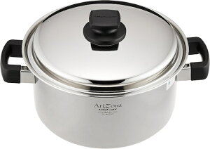 蓋付き 両手鍋 24cm無水調理 無油調理IH・ガス対応ステンレス全面5層構造VitaCraft Arizonaビタクラフト アリゾナNo.8547