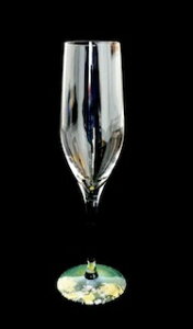 シャンパングラス 2組セット約直径4.6センチ 漆塗りの洋食器漆ガラス食器 食洗機対応塗り工房ふじいMAJO マジョ金箔 マジョグリーン色 16-A-002