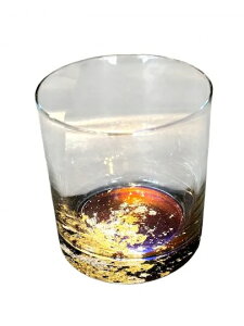 ロックグラス235約直径7.3センチ 漆塗りの洋食器漆ガラス食器 食洗機対応塗り工房ふじいMAJO マジョ金箔 マジョブルー色ロックグラス235