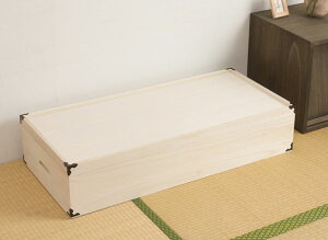 たとう紙に入った着物を約5〜6枚収納1段 桐衣装箱桐衣装ケース1段 高さ19cm HI-0001