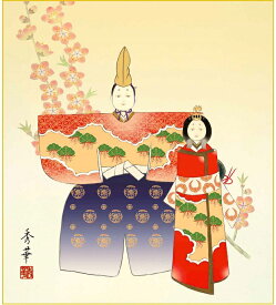特色工芸色紙1枚 桃の節句 雛祭り 立雛 作：野川秀華 KSM-003