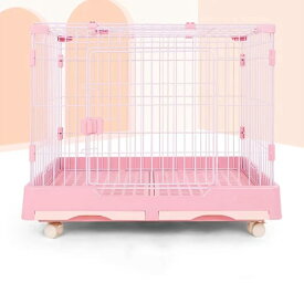 ペットケージ コンパクト キャットケージ ウサギケージ 犬ケージ うさぎ ケージ小動物向け キャスター 付き トレー付 猫ケージ ペットゲージ 天窓 上から入る 脱走防止 移動楽々 ケージ 檻 ねこ 猫アンダートレー付き