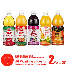 【送料無料】【選べる2ケース】えひめ飲料 POM ポンジュース 各種 800mlPET 1LPET 6本入 2ケース［オレンジ アップル グレープ ギュっと丸搾りみかん］
