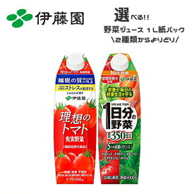 【※東北地方・北海道・沖縄県配送不可】【送料無料】【選べる2ケース】伊藤園 野菜ジュース 各種 1000ml紙パック×6本入 2ケース［1日分の野菜 充実野菜 理想のトマト］