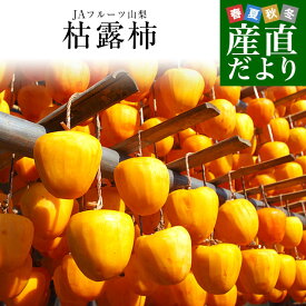 【お歳暮 ギフト】山梨県より産地直送 JAフルーツ山梨 松里支所 干し柿 枯露柿 (ころ柿) 約560g化粧箱 (9個から12個入り) ころがき ほしがき 送料無料 コロ柿