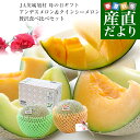 【母の日ギフト】茨城県産 JA茨城旭村 アンデスメロン＆クインシーメロン 秀品 2玉セット(合計約2キロ) 2Lサイズ 送料…