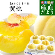 福島県より産地直送 JAふくしま未来 ミスピーチ「黄桃」 約2キロ（5玉から8玉）桃 もも ピーチ 送料無料