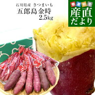 石川県産　JA金沢市　五郎島金時　秀品S～2Sサイズ2.5キロ　15本から20本前後（3本から4本入×5袋）送料…