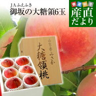 山梨県産 JAふえふき御坂支所 最高級桃「御坂の大糖領」約1.8キロ (大玉6玉入) 送料無料 もも モモ お中…