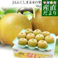 福島県より産地直送 JAふくしま未来の梨 （幸水梨、豊水梨、あきづき）約3キロ（6玉から10玉） 送料無料 …