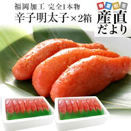 福岡加工 辛子明太子 ゴールデンサイズ 極太1本もの 約260g(6本から7本)×2箱 送料無料 めんたいこ　シー…