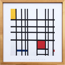 【Mondrian】モンドリアン額装 モンドリアン Composition with Red, Yellow, Blue, and Black