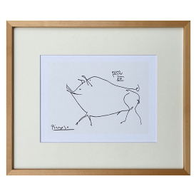 ★!PT10倍＋クーポン発行中!★【bicosya/美工社】Pablo Picasso / パブロ・ピカソ　Le petit cochon《/絵画/おしゃれ/御祝/絵/壁掛/ポスター／アート/芸術/美術/教材/ピクチャー/飾り/インテリア/ポップアート/》