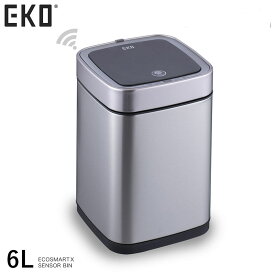 ★!PT10倍還元!★【EKO JAPAN】エコスマートX　充電式センサービン 6L　ゴミ箱 《センサー/開閉/ゴミ箱/蓋付き/自動/充電式/》